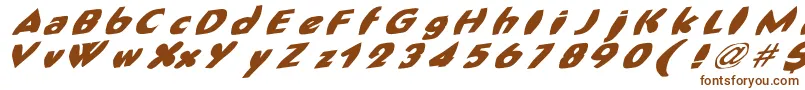 FatCat Font – Brown Fonts on White Background