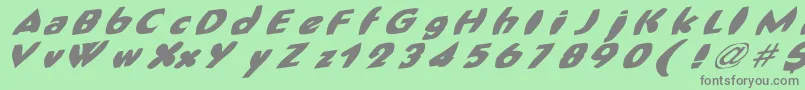 FatCat Font – Gray Fonts on Green Background