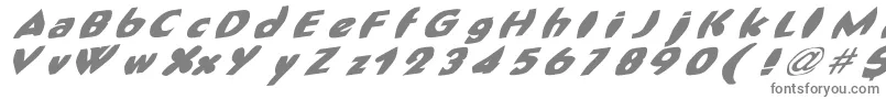 フォントFatCat – 白い背景に灰色の文字