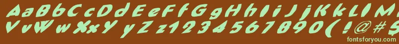 FatCat Font – Green Fonts on Brown Background