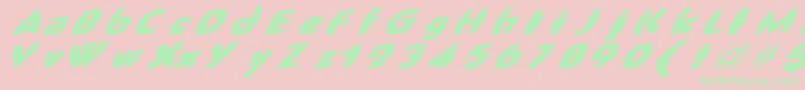 FatCat Font – Green Fonts on Pink Background