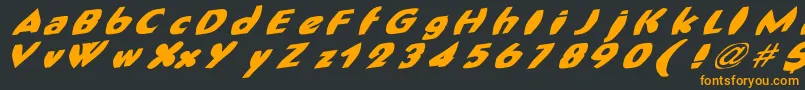 FatCat Font – Orange Fonts on Black Background