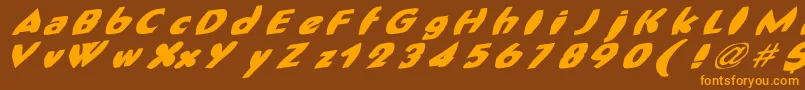 FatCat Font – Orange Fonts on Brown Background