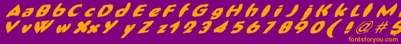 Подробнее о шрифте FatCat Шрифт FatCat – оранжевые шрифты на фиолетовом фоне