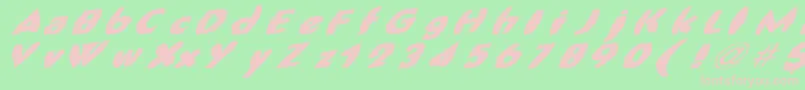 FatCat Font – Pink Fonts on Green Background