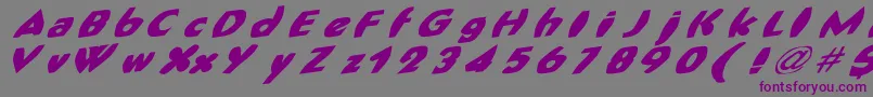 FatCat Font – Purple Fonts on Gray Background