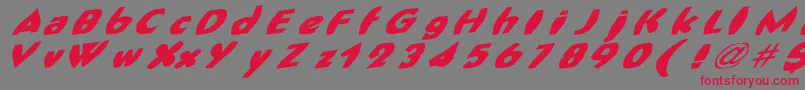 FatCat Font – Red Fonts on Gray Background