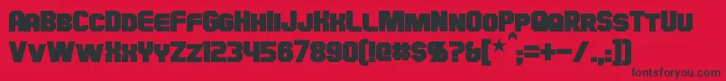 HauserBold Font – Black Fonts on Red Background