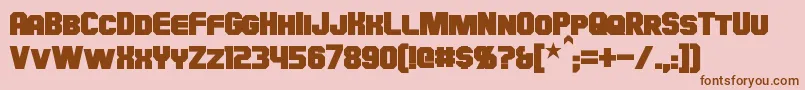 HauserBold Font – Brown Fonts on Pink Background