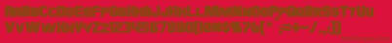 HauserBold Font – Brown Fonts on Red Background