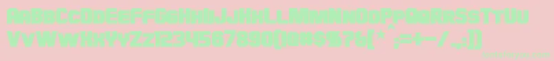 HauserBold Font – Green Fonts on Pink Background