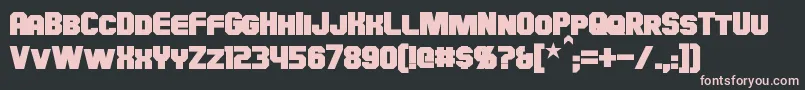 HauserBold Font – Pink Fonts on Black Background