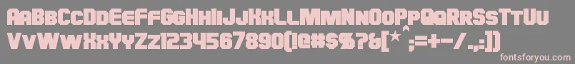 フォントHauserBold – 灰色の背景にピンクのフォント