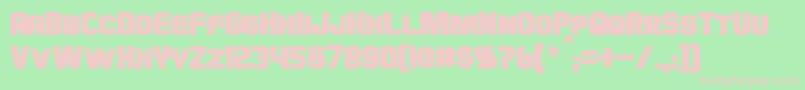 HauserBold Font – Pink Fonts on Green Background