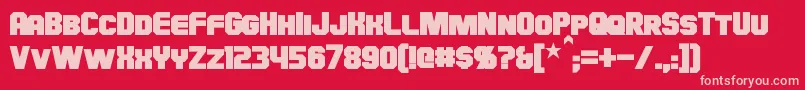 HauserBold Font – Pink Fonts on Red Background