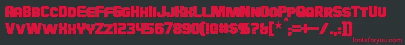 HauserBold Font – Red Fonts on Black Background