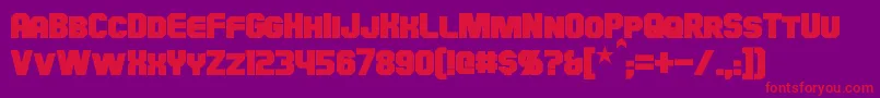 HauserBold Font – Red Fonts on Purple Background