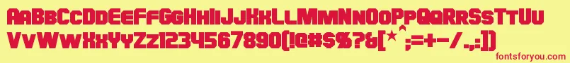 HauserBold Font – Red Fonts on Yellow Background
