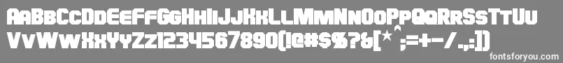 HauserBold-Schriftart – Weiße Schriften auf grauem Hintergrund
