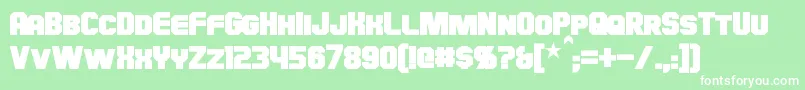 HauserBold Font – White Fonts on Green Background