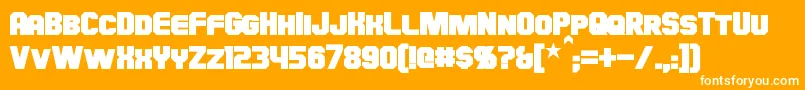 HauserBold Font – White Fonts on Orange Background
