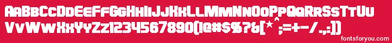 HauserBold Font – White Fonts on Red Background