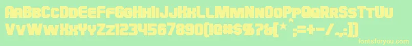 HauserBold Font – Yellow Fonts on Green Background