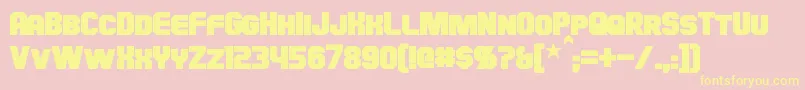 HauserBold Font – Yellow Fonts on Pink Background