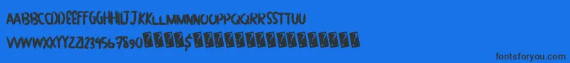 Greatbush Font – Black Fonts on Blue Background