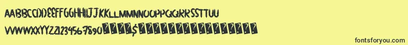 Greatbush Font – Black Fonts on Yellow Background