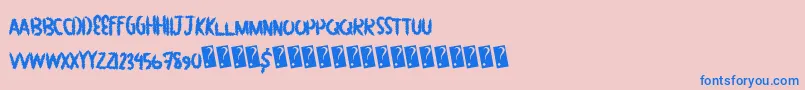 Greatbush Font – Blue Fonts on Pink Background