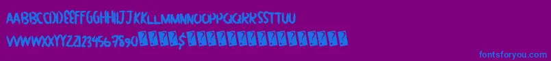 Шрифт Greatbush – синие шрифты на фиолетовом фоне