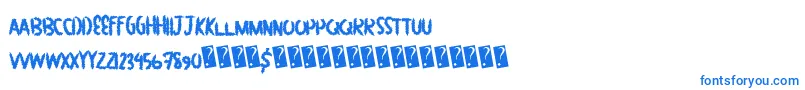 Greatbush Font – Blue Fonts on White Background