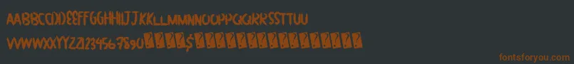 Greatbush Font – Brown Fonts on Black Background