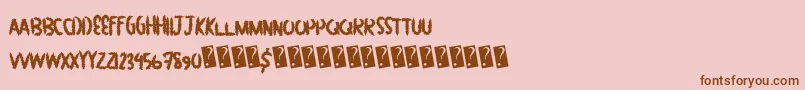 Greatbush Font – Brown Fonts on Pink Background