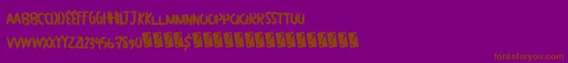 Greatbush Font – Brown Fonts on Purple Background