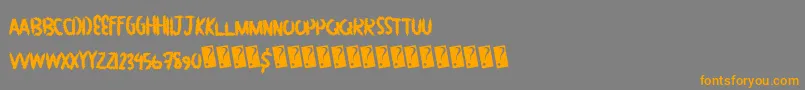 Greatbush Font – Orange Fonts on Gray Background