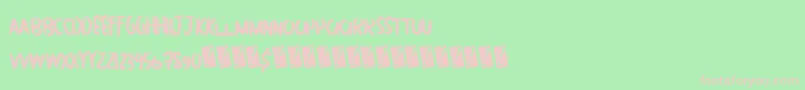 Greatbush Font – Pink Fonts on Green Background