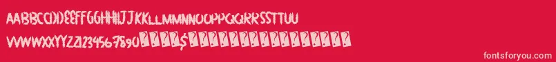 Greatbush Font – Pink Fonts on Red Background