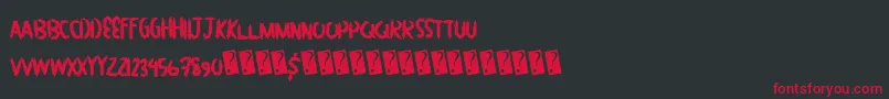 Greatbush Font – Red Fonts on Black Background