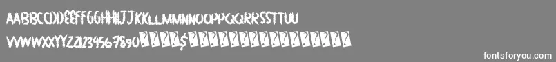 Greatbush Font – White Fonts on Gray Background