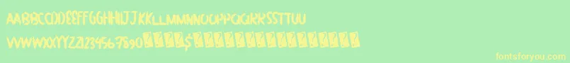 Greatbush Font – Yellow Fonts on Green Background