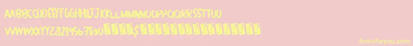 Greatbush Font – Yellow Fonts on Pink Background