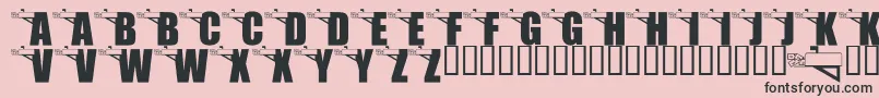 Czcionka LmsYouveGotMail – czarne czcionki na różowym tle
