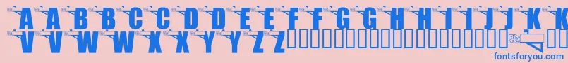LmsYouveGotMail Font – Blue Fonts on Pink Background