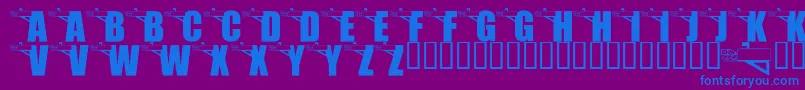 Шрифт LmsYouveGotMail – синие шрифты на фиолетовом фоне