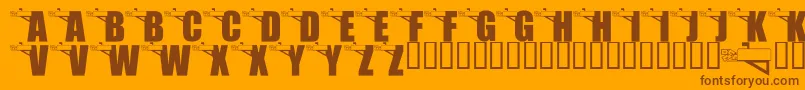 fuente LmsYouveGotMail – Fuentes Marrones Sobre Fondo Naranja