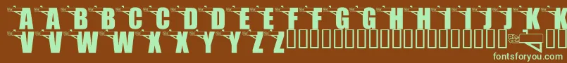 Czcionka LmsYouveGotMail – zielone czcionki na brązowym tle
