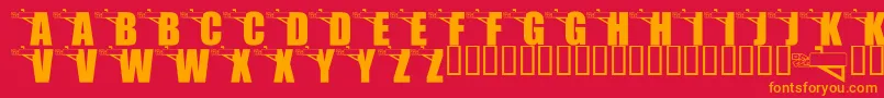 fuente LmsYouveGotMail – Fuentes Naranjas Sobre Fondo Rojo