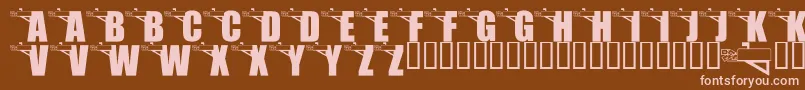 フォントLmsYouveGotMail – 茶色の背景にピンクのフォント